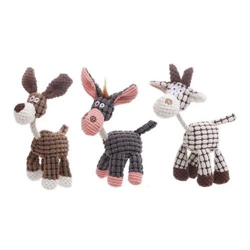 RaSaCiBl Dog Squeaky Toys, Bundle Dog Toys for Puppies: 3-Pack Plush Squeaker Dog Toys to Keep Them Busy, Adorable Soft Toys Promoting Teeth Cleaning, Ideal for Small to Medium-Sized Dogs