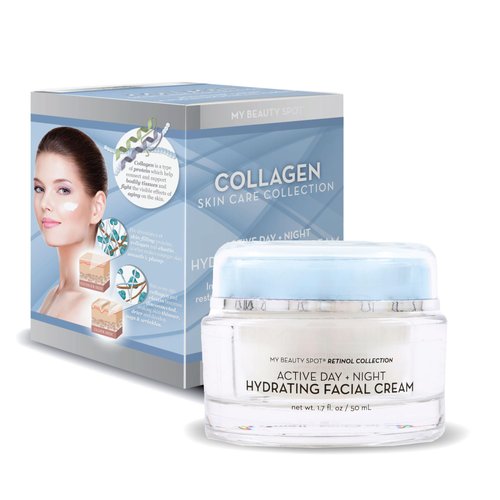 Active Day &amp; Night Hydrating Facial Anti-Aging Cream – Non-Greasy, Fast Absorbing – Anti-Wrinkle,...