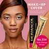 Dermacol - Full Coverage Foundation, Liquid Makeup Matte Foundation with SPF 30, Waterproof Foundation for Oily Skin, Acne, & Under Eye Bags, Long-Lasting Makeup Products, 30g, Shade 224