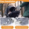 1 Pair Baby Stroller Gloves,Stroller Hand Muff Warm Gloves,Extra Thick Warm Waterproof Anti-Freeze Gloves for Parents Caregivers Carriage Handmuffs Stroller Accessories (Grey)