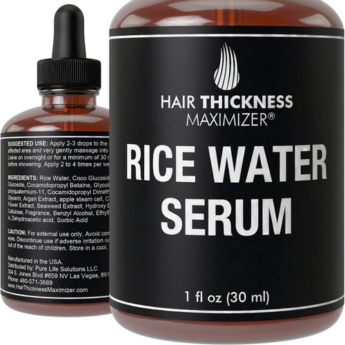 Rice Water for Hair Growth Serum. Fermented Rice Serum For Hair Loss Prevention, Hair Thickness, ...