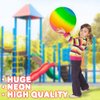 ArtCreativity 16 Inch Rainbow Playground Ball for Kids, Durable Rubber, Includes Hand Pump, Bouncy Outdoor Toy for Backyard, Park, Beach, Boys and Girls Ages 3+