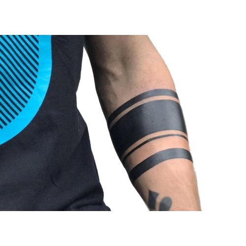 InkWear Black Armband Fake Tattoos, look real || x2 A4 sheets || Latest designs.