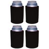 Blank Thick Foam Old School Can Cooler (4 Pack, Black)