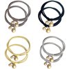 UaiUya 8pcs Golden Bead Hair Tie Bracelets Hair Elastic Bands Ponytail Holder for Women for Thick or Thin Hair