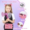 Lflwacy 15PCS Hair Salon Toys for Girls，Kids Beauty Salon Toy Kit Pretend Hair Styling Set with Blow Dryer, Stylist Toolbag，Scissors and Stylist Accessories
