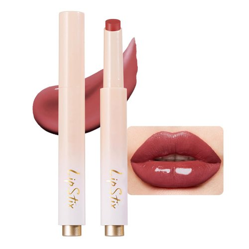 Kaely Mocha Moisturizing Lipstick Glossy Tinted Lip Balm,Long Lasting Non-Stick Lip Gloss Cute Makeup,Lip Tint Stain Glow Korean,High-gloss for Plumper Looking Lips,Vegan,03