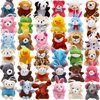 38 Pack Mini Stuffed Animals Party Favors for Kid, Small Plush Stuffed Animal Toy in Bulk for Claw Machine, Carnival Prizes, Plush Keychain Decorations, School Classroom Gift, Cute Animal Stuff Reward