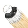 30 strands/set 100% Human Hair Color Swatches Testing Color Sample Rings for Human Hair Extensions and Salon Hairdressing Hair Dying Sample (Blonde)