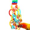 3551 Bonka Bird Toys Bagel Waterfall Foraging Cage African Grey, Cockatoo, Amazon, Eclectus, Small Cockatoos, Mini Macaws, Conures, and Similar Size Pet Parrots