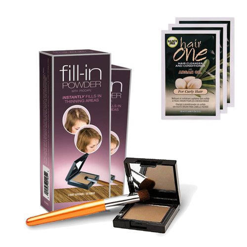 2-PACK Cover Your Gray Fill-in Powder with Procapil, (Dark Brown) with Free Sulfate-Free Shampoo