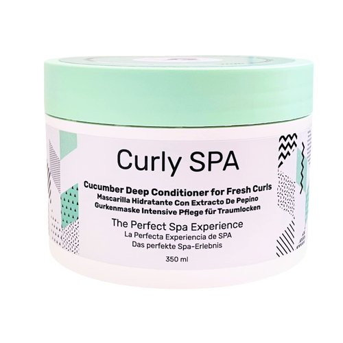 My Curly Way Cucumber Deep Conditioner, 12oz - Deep Conditioning Hair Mask for Curly Hair, 100% Vegan - Infused with Vitamins for a Curly SPA Experience, Humidity Fighter, for Dry Damaged Hair