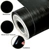 DESOMINOR 11 Yard Black Border Peel &Stick Black Wood Grain Wallpaper Border Removable Waterproof Bathroom Mirror Frame Sticker