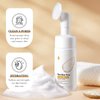 Rice Facial Cleanser, Gentle Face Cleanser, Foaming Face Wash with Silicone Brush, Hydrating Face Wash with Amino Acid, Foaming Face Wash for Sensitive Skin, Facial Cleansing Washes for Acne Dry Skin