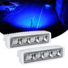 EXZEIT Waterproof Led Boat Lights, Blue Light,2 pc 72W Deck/Dock Marine Lights 4000 LMS 120°Flood Light, 6.3 inch, 12/24 V Led Light Bar (blue light)