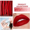 evpct 3Pcs Deep Dark Red Lip Stain Paint Matte Lip Liner and Lipstick Set Long Lasting Smudge Proof labiales mate larga duracion listip 24 hours a prueba de agua mate 24 horas originales