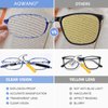 AQWANO Blue Light Blocking Computer Reading Glasses, TR90 Flexible Unbreakable Frame Lightweight UV Protection Readers for Women Men +2.0