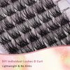 Lash Clusters, 72 Pcs Individual Cluster Lashes DIY Lash Extension 10-16mm Eyelash Clusters Volume Wispy Lashes Super Thin Band Reusable Soft & Comfortable（T05-72-D-10-16MIX）