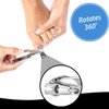 360 Degree Rotary Nail Clippers for Seniors, Medical Grade Stainless Steel Sharp & Sturdy Blade Fingernail Toe Nail Cutter Trimmer for Men Women, 18-Month Replacement Warranty