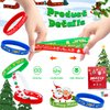 Christmas Rubber Bracelets 30 PCS Bulk Christmas Party Favors Stocking Stuffers for Kids Silicone Wristbands Goodie Bags Stuffers Xmas Toys Gifts Party Supplies Decorations Classroom Prizes