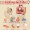 TEUVO Pet Care Play Set Robot Dog Toys for Kids 12Pcs Puppy Dog Toy Pet Walk Grooming Vet Toys Set with Interactive Electric Dog Plush & Cage Pretend Play Gifts for Girls Toddlers 3 4 5 6 7 8 Year Old