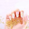 WOKOTO 6 Boxes Gold Metal Nail Studs Rose Star Moon Feather Nail Charm Kit 3D Nail Art Jewelry Decoration With 1Pc Tweezers And Picker Pencil