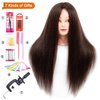 Mannequin Head Human Hair - 26 Inch Mannequin Head with Hair and Stand, Mannequin Head for Kids, Cosmetology Mannequin Head, 60% Real Hair Mannequins to Practice on, Doll Head for Hair Styling
