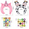 MALLMALL6 50p Zoo Animal Inflatable Headbands Wildlife Balloon Hair Hoop Include Forest Safari Farm Animals Jungle Theme Birthday Party Supplies with Animal Stickers Party Favors Costumes for Kids