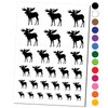 Moose Solid Temporary Tattoo Water Resistant Fake Body Art Set Collection - Hot Pink (One Sheet)