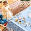 41 Pieces 1:12 Scale Miniatures Dollhouse Kitchen Accessories 15 Porcelain Tea Cup 16 Mini Doll Plate Knife Fork Spoon 10 Miniature Decor Dessert Pastry Cake Table Decor for Cook Party (Retro Style)