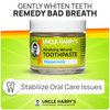 Uncle Harry's Peppermint Remineralizing Toothpaste | Natural Whitening Toothpaste Freshens Breath & Promotes Enamel | Vegan Fluoride Free Toothpaste