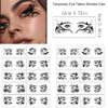 10 Pairs of Halloween Eye Shadow Temporary Tattoo Stickers Eyeliner Decals Face Eye Makeup Stickers for Women Girls Halloween Masquerade Party (Black1)