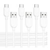 Cable Matters 3-Pack Extreme Flexible Short USB A to USB C Cable 3ft in White, Support Apple CarPlay, Android Auto, USB to USB C Charging Cable for iPhone 16/15 Pro Max Plus, Galaxy S23