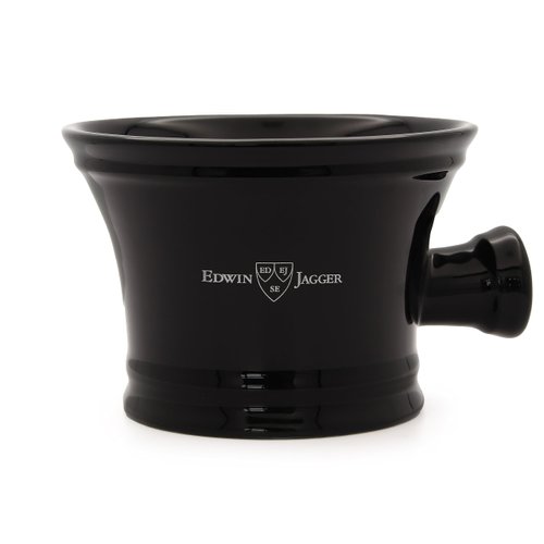 Edwin Jagger RN46 Porcelain Black Shaving Bowl (Handle)