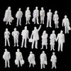 200PCS White Unpainted Architectural Passenger 1:87 HO Scale Model Figures Standing P8705B-200-AMUS