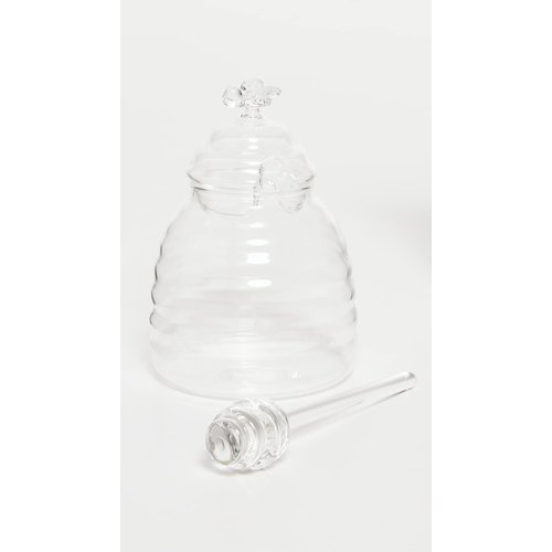 Two's Company 51359 Honey Pot with Honey Comb, Clear
