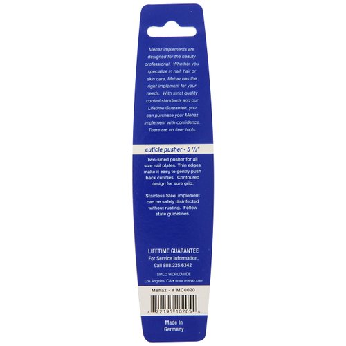 Mehaz Professional Cuticle Pusher, 5 1/2 Inch