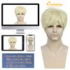 QUEENTAS Mens Wig Short Blonde Wig for Men Natural Cowboy Costume Wigs for Men Short Synthetic Hair Male Wig
