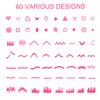 TailaiMei 1768 Pieces 60 Designs French Manicure Nail Stickers, Nail Art Tips Guides for DIY Decoration Stencil Tools (36 Sheets)