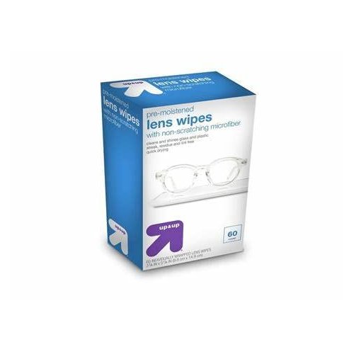 Up & Up Microfiber Individually Wrapped & pre-moistened Lens Wipes, 60ct