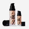 Saie Mini Glowy Super Gel Lightweight Illuminator - Luminizer + Makeup Primer for Glowing Skin - Enriched with Vitamin C + Hydrating Squalane Oil - Wear Alone or Under Makeup - Sunglow (0.5 oz)