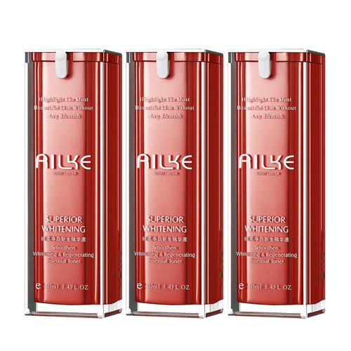 AILKE Superior Brightening & Smoothen & Regenerating Essential Toner, Clean Skin with Vitamin C, Natural Rose Oil, Improve Dull Skin Face Serum, Reduce Dark Spots, Fine Lines, 1.4 fl oz (Pack of 3)