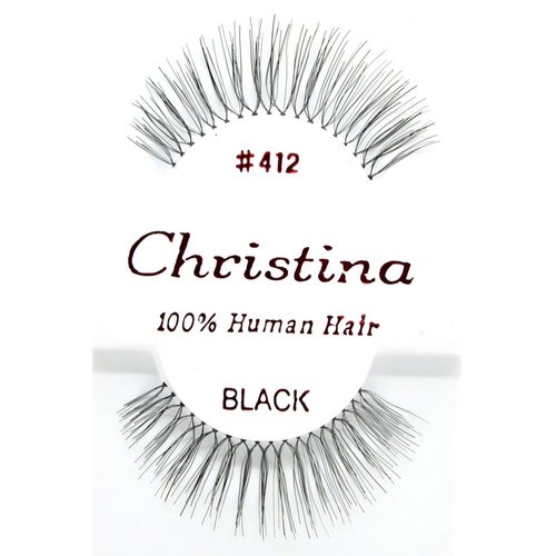6X Eyelashes - #412 Christina 100% Human Hair Fake Eyelashes