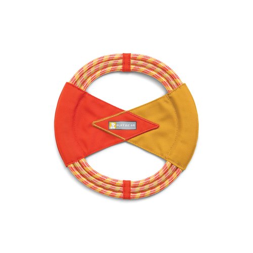 Ruffwear, Pacific Ring Dog Toy, Interactive Fetch and Tug Toy for Playing and Training, Sockeye Red