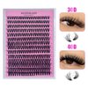 ALUDALASY Lash Clusters 280PCS Wispy Lash Clusters 9-16mm Fluffy Lash Clusters D Curl 30D 40 D Natural Lash Clusters DIY Lash Extension for Home Use(30+40D)