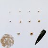 NAIL ANGEL Approx.1000pcs/bag Nail Art Round Metal Stud Different size Stud Gold and Silver Color 10011