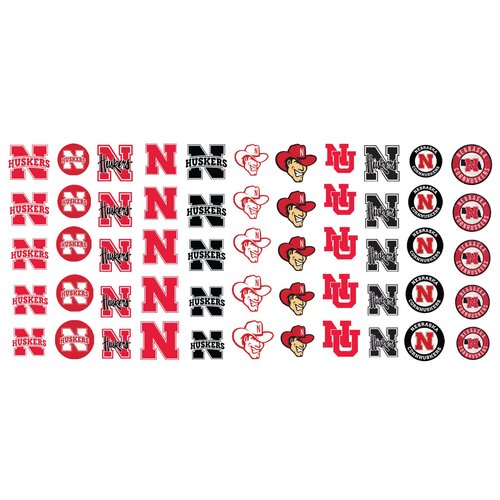 Sports Team for Nebraska College Waterslide Nail Art Decals - Salon Quality!