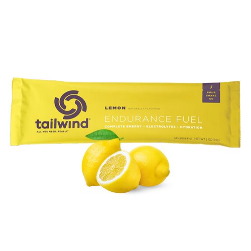 Tailwind Nutrition Endurance Fuel, Sports Drink Powder Single Serving with Electrolytes, Non-GMO, Free of Soy, Dairy, and Gluten, Vegan-Friendly, Lemon, Pack of 12
