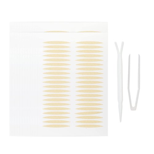 VOCOSTE Double Eyelid Stickers, 960 Pcs Invisible Eyelid Tape, Eye Lift Tape with a Fork, Tweezers, Suitable for Single Eyelid Asymmetrical Eye
