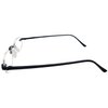 Calabria 714 Flexie Oval Rimless Reading Glasses +2.50 Charcoal Men/Women Bendable One Power Readers Flexible TR90 Frame